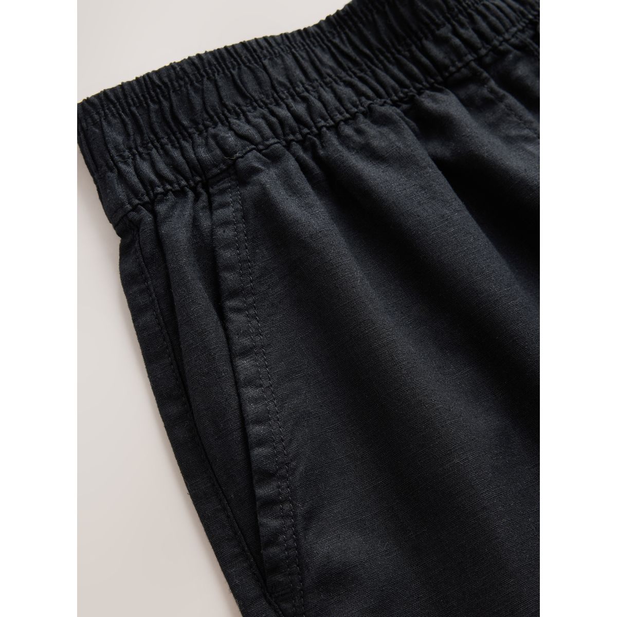 Short d’été en lin majoritaire noir, NEXT