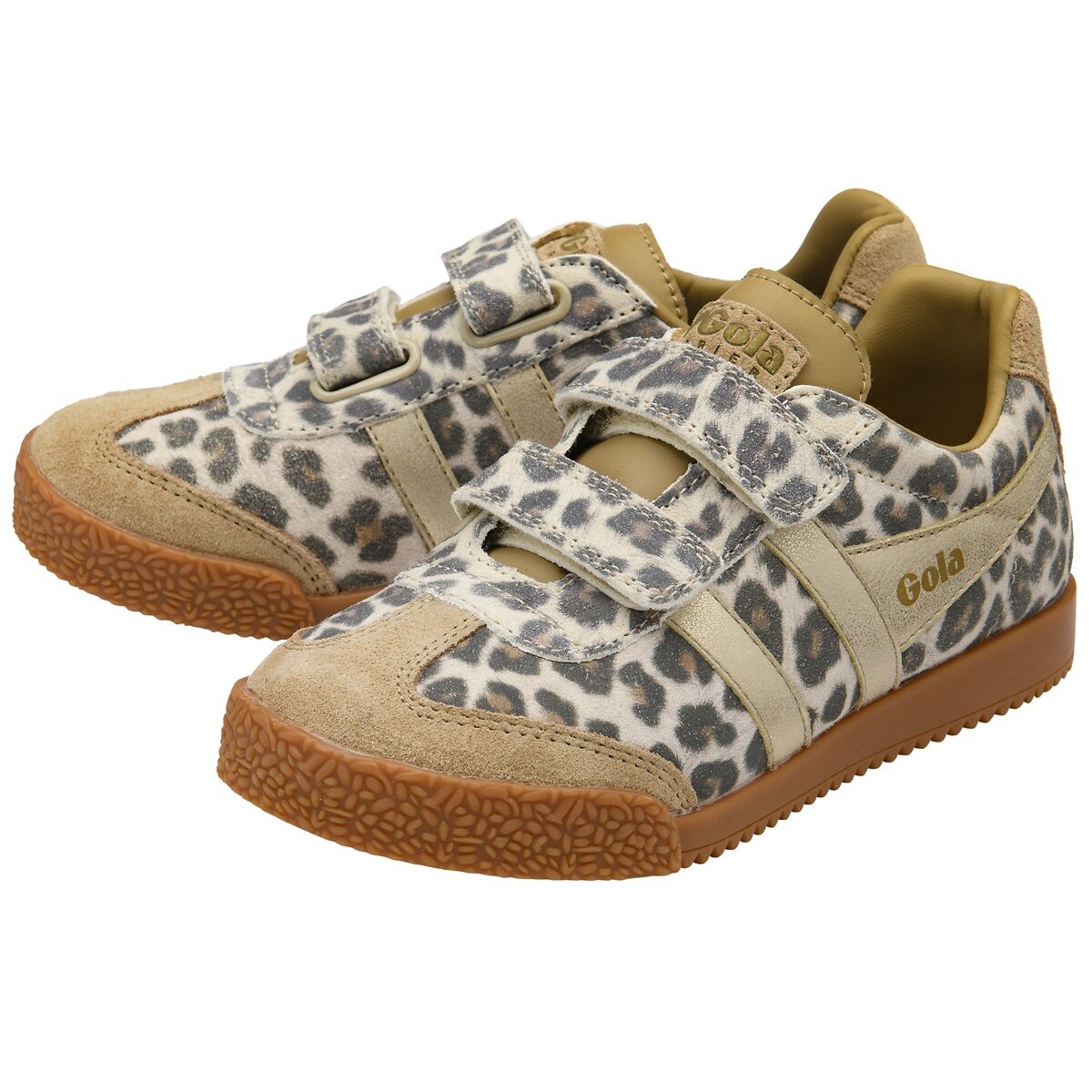 Baskets cuir HARRIER SAFARI STRAP léopard, GOLA