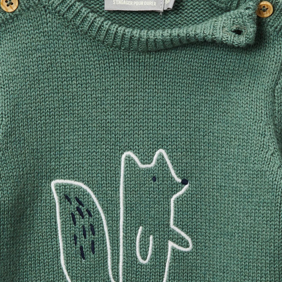 COMBI TRICOT LAINE meleze, BOUT'CHOU