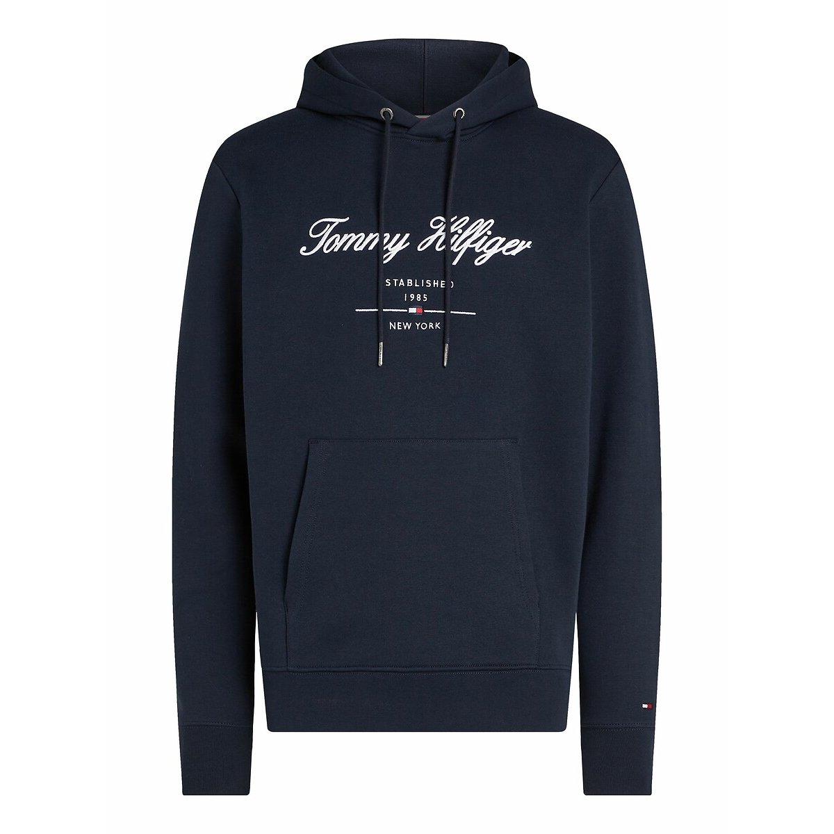 Sweat à capuche à logo bleu foncé, TOMMY HILFIGER
