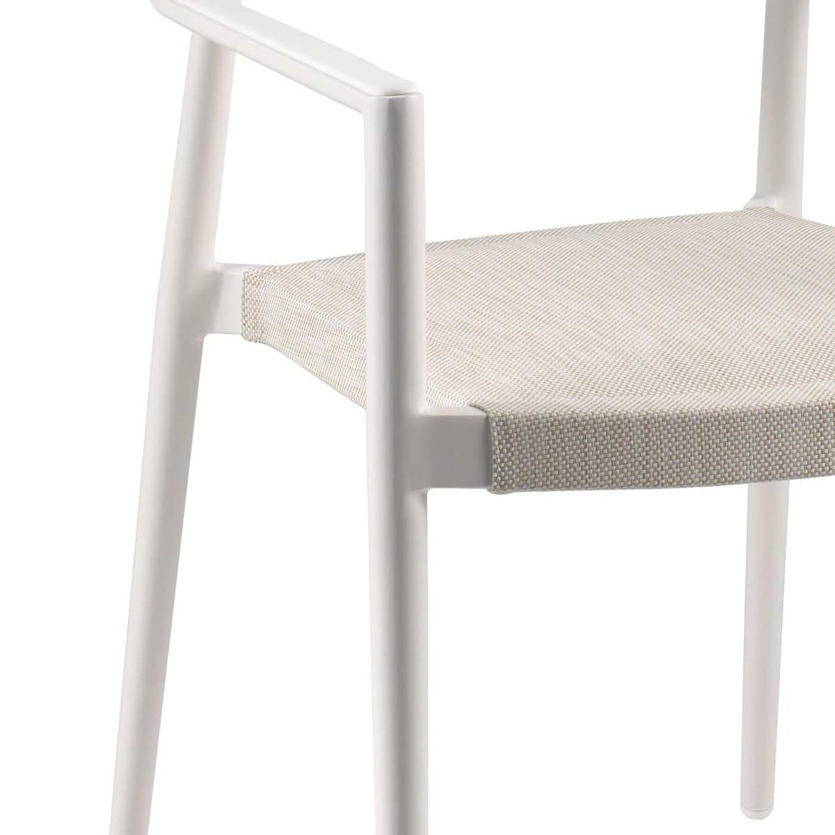 Chaise de jardin avec accoudoirs Chili blanche blanc, GESCOVA