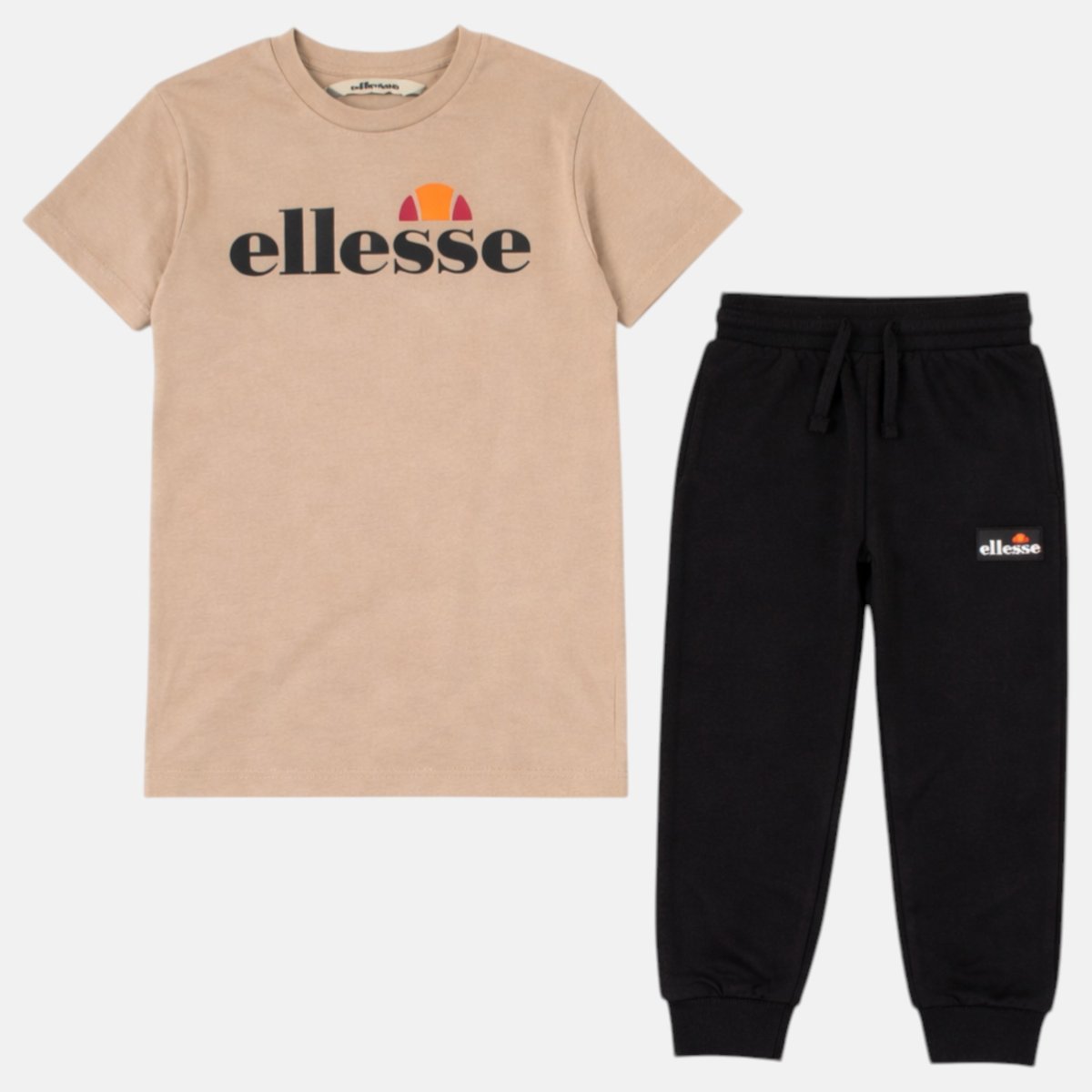 Lot de 2 t-shirts manches courtes et pantalon de jogging BLOCK PARTY beige, ELLESSE