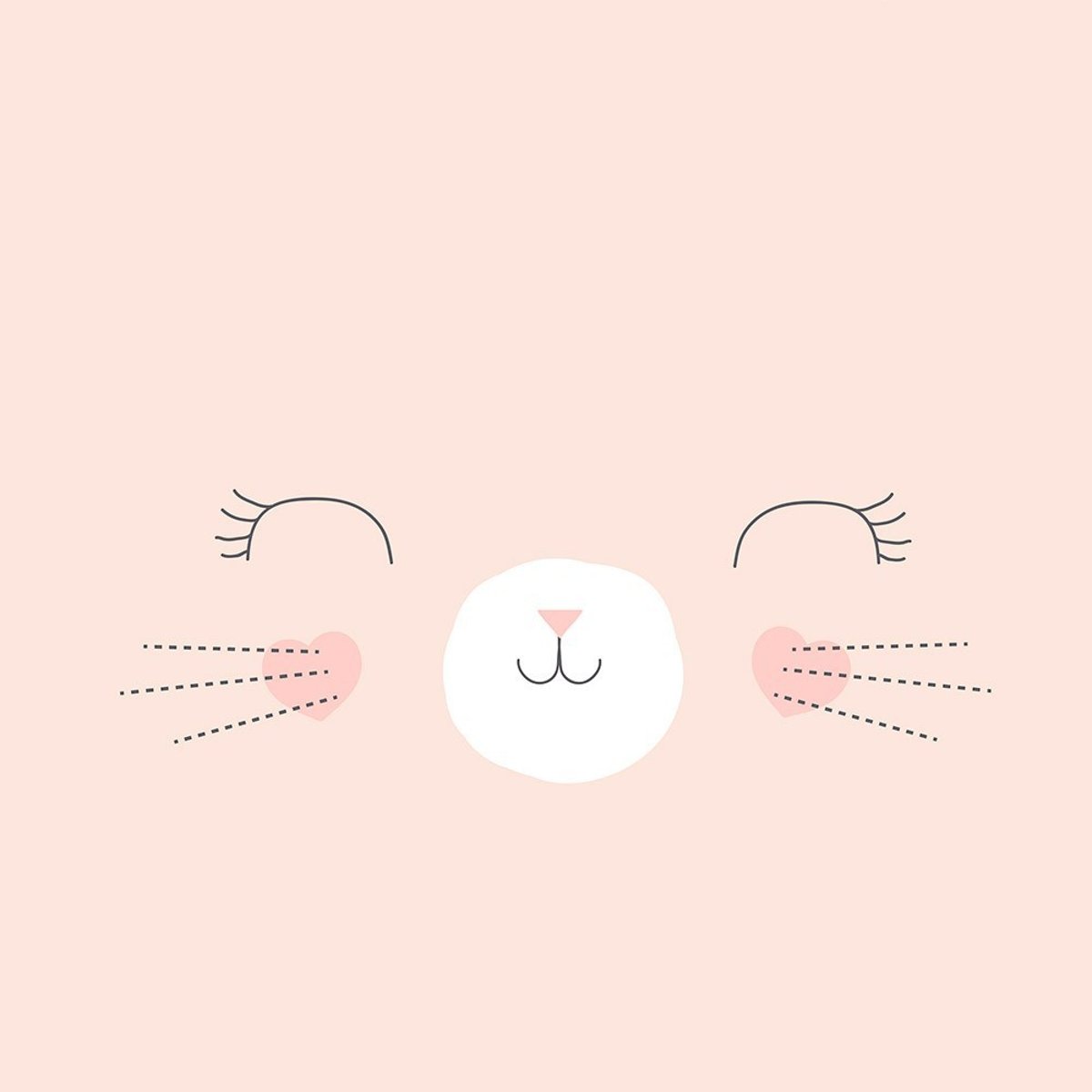 Housse de couette enfant 140x200 Chat + taie 100% coton bio 57 fils rose, ATMOSPHERA