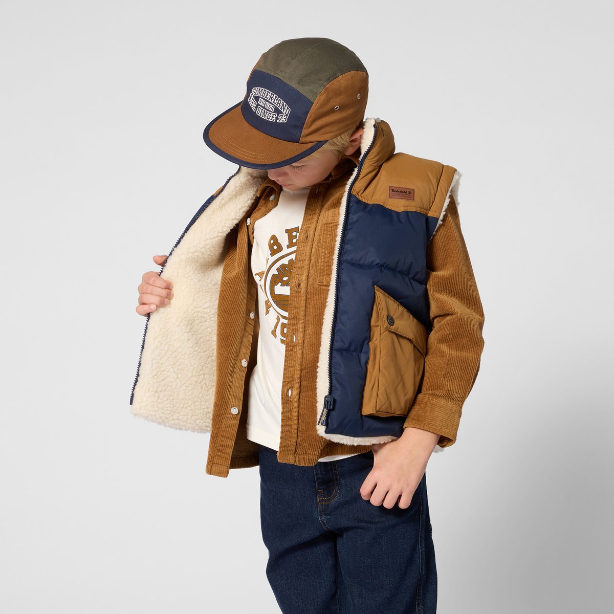 Doudoune sans manches bleu cargo, TIMBERLAND