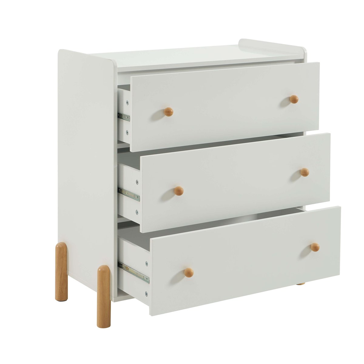 Commode enfant 3 tiroirs MONA blanc, BAÏTA