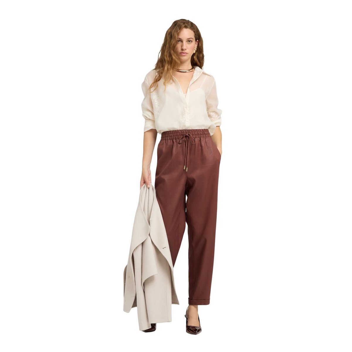 Joggers laminés noir, MOTIVI