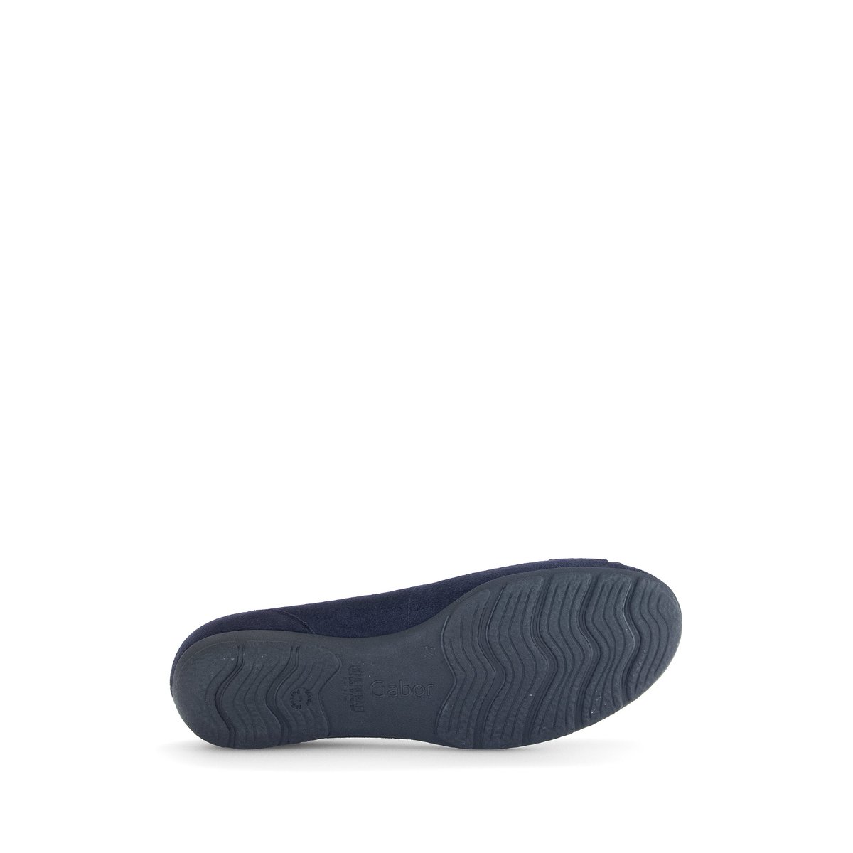 Ballerines en cuir à talon décroché marine, GABOR