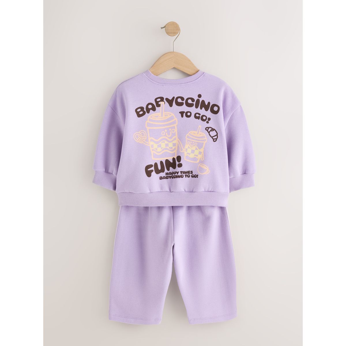 Ensemble sweat et pantalon bouffant babychino lilas, NEXT