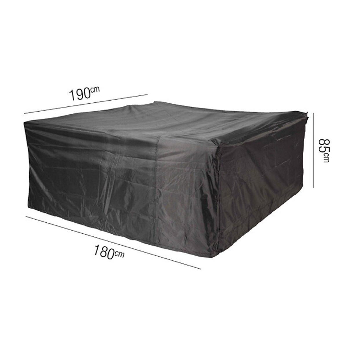 Garden Set Oblong Cover 180x190x85cm grey, AEROCOVER