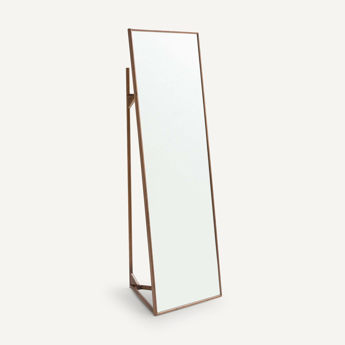 Miroir sur pied portant noyer massif H178, Zindlo noyer, AM.PM