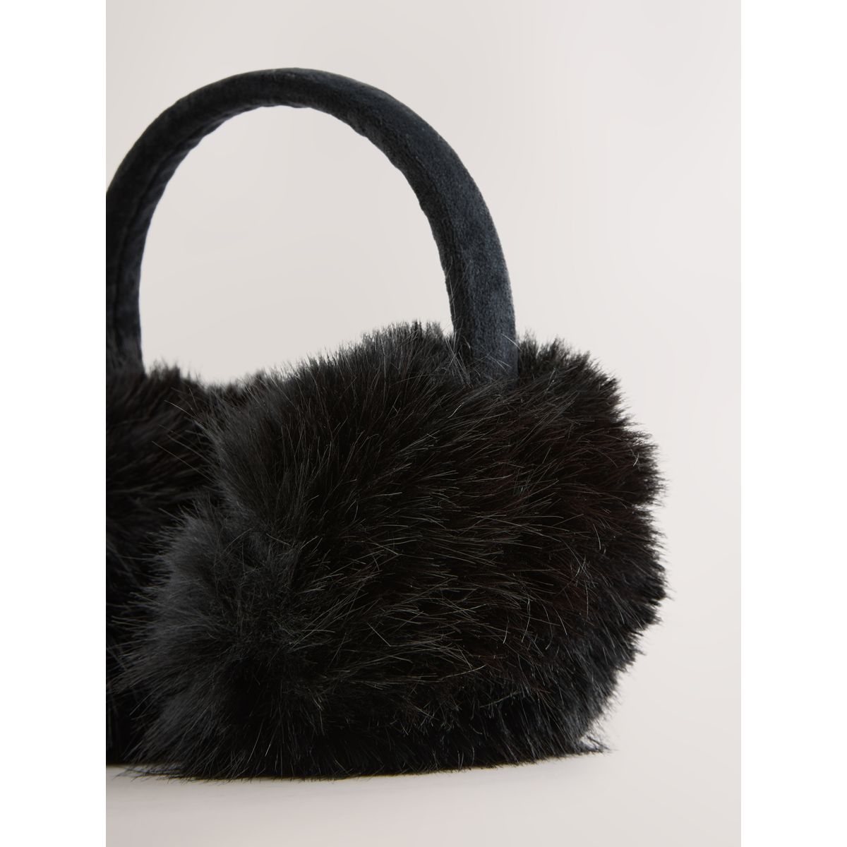 Cache-oreilles en imitation fourrure noir, NEXT