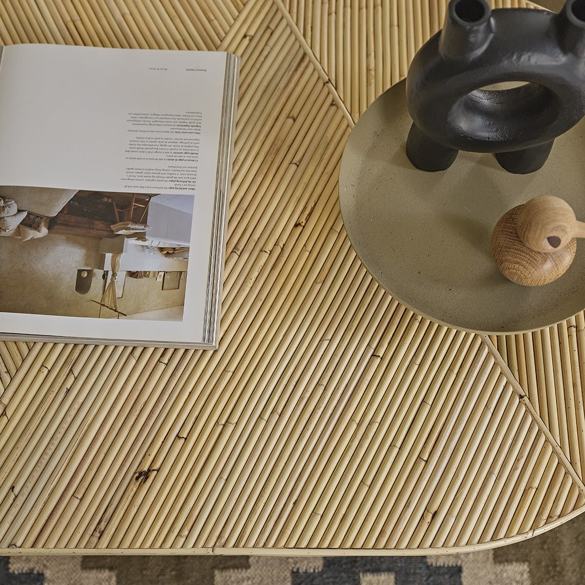 Table basse en canne de rotin 120 cm  ALMA naturel, BERAH GETAH