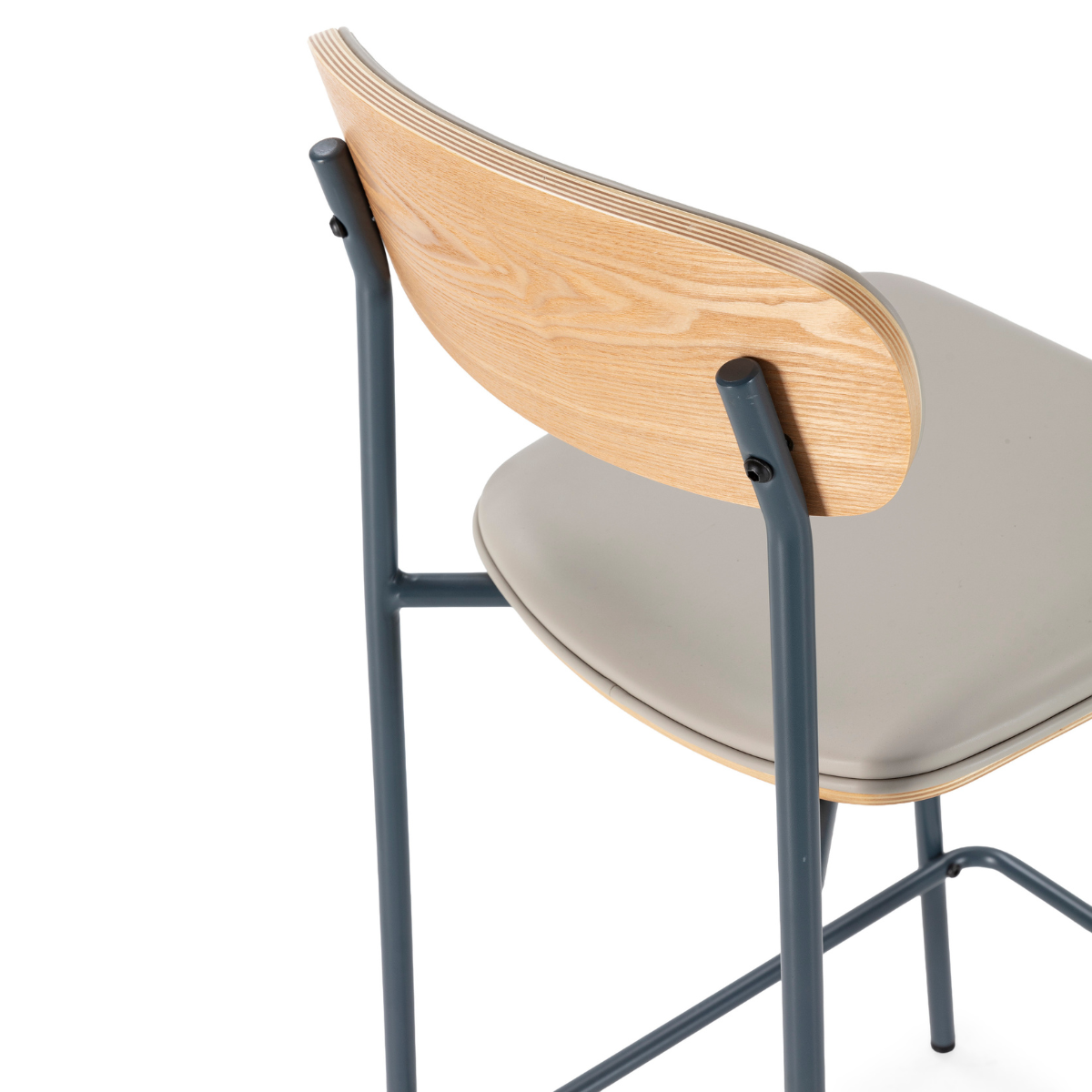 Tabourets lot de 2 en similicuir - TESS beige, CALICOSY
