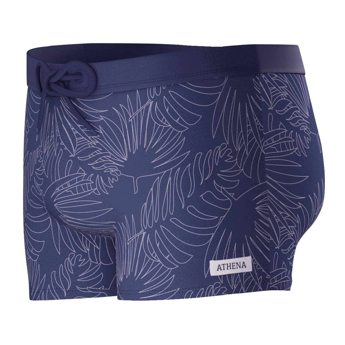 Boxer de bain IMPRIME SURF marine imprimé feuilles, ATHENA