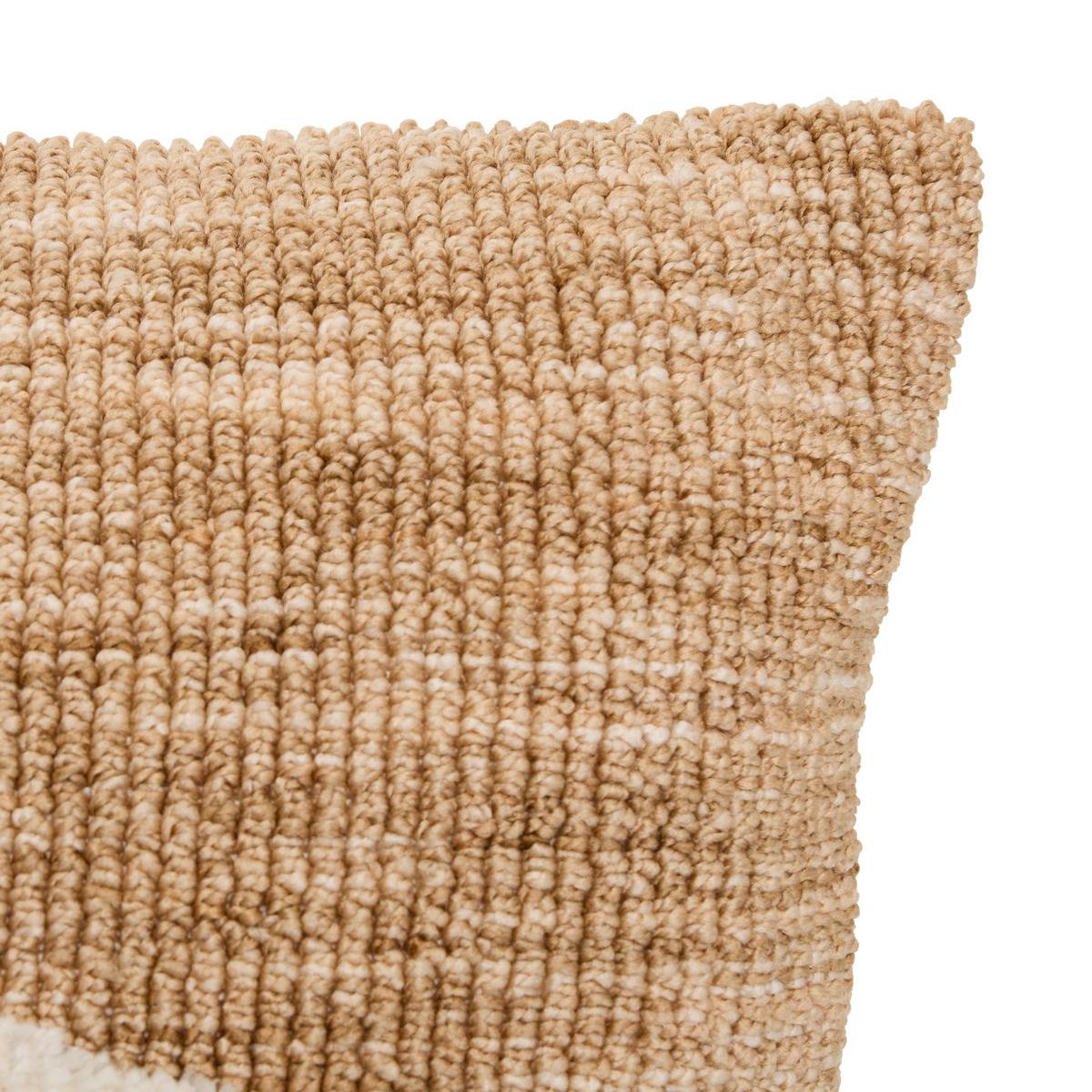 Coussin rectangulaire LOOMIA beige lin, ATMOSPHERA