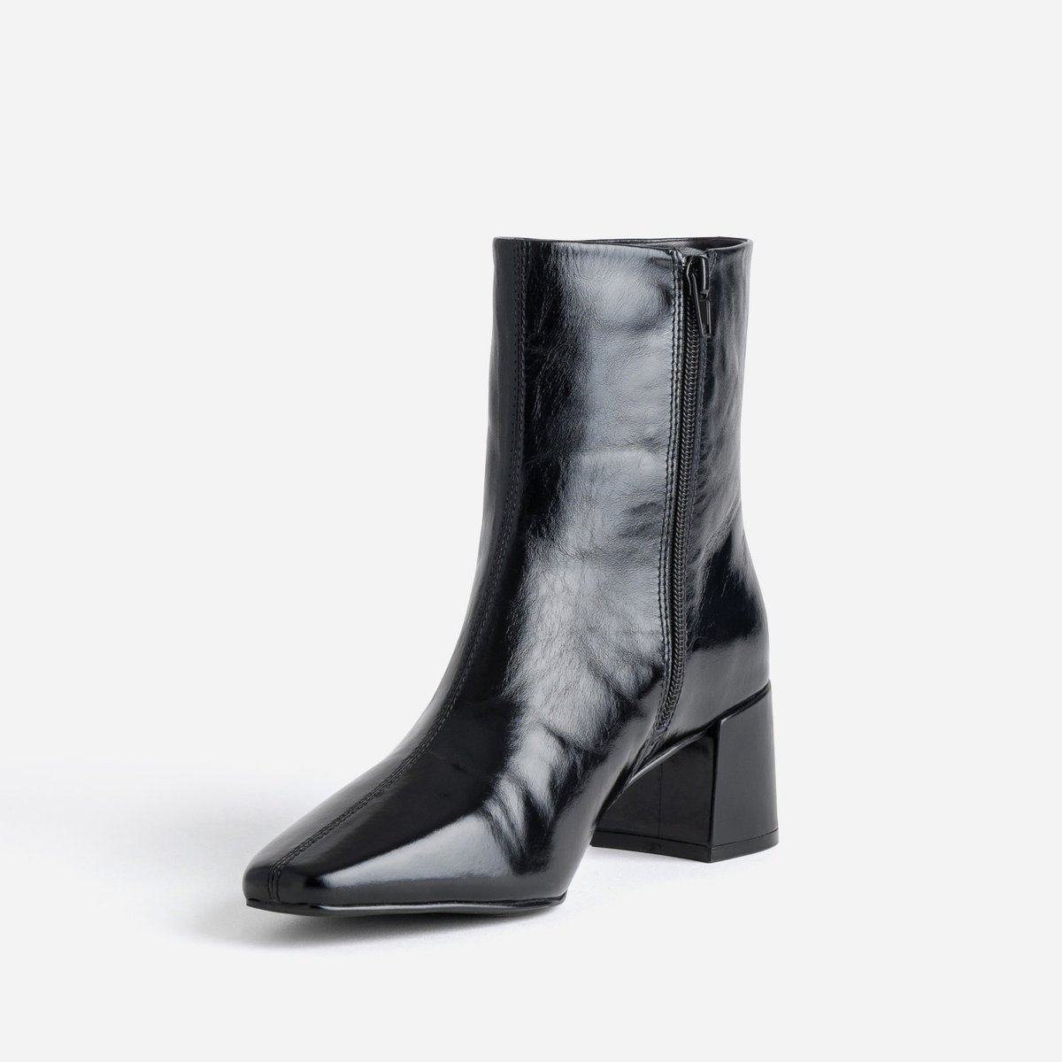 Boots À Talon en cuir MILENE noir, ERAM