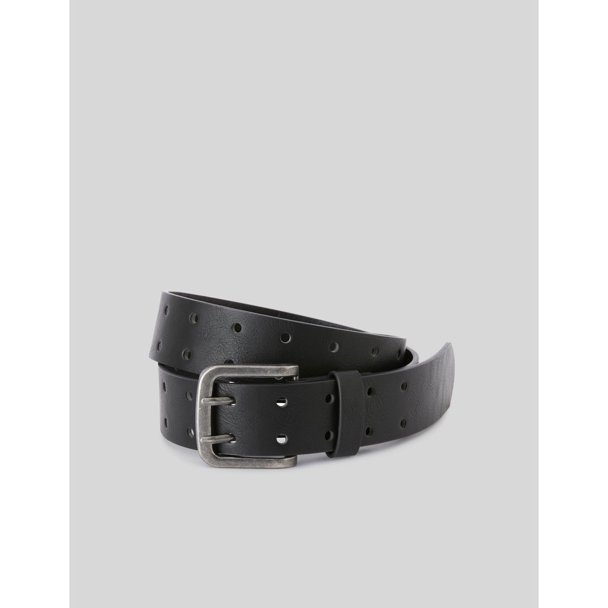 Ceinture à double ardillon noir, BZB