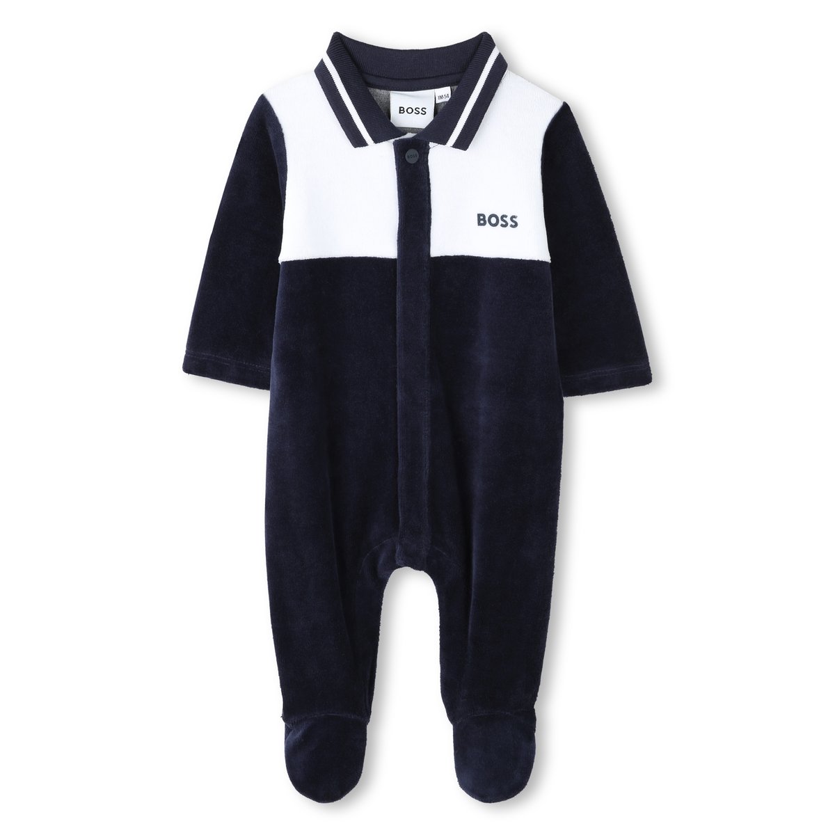 Combinaison en velours bleu cargo, BOSS KIDSWEAR