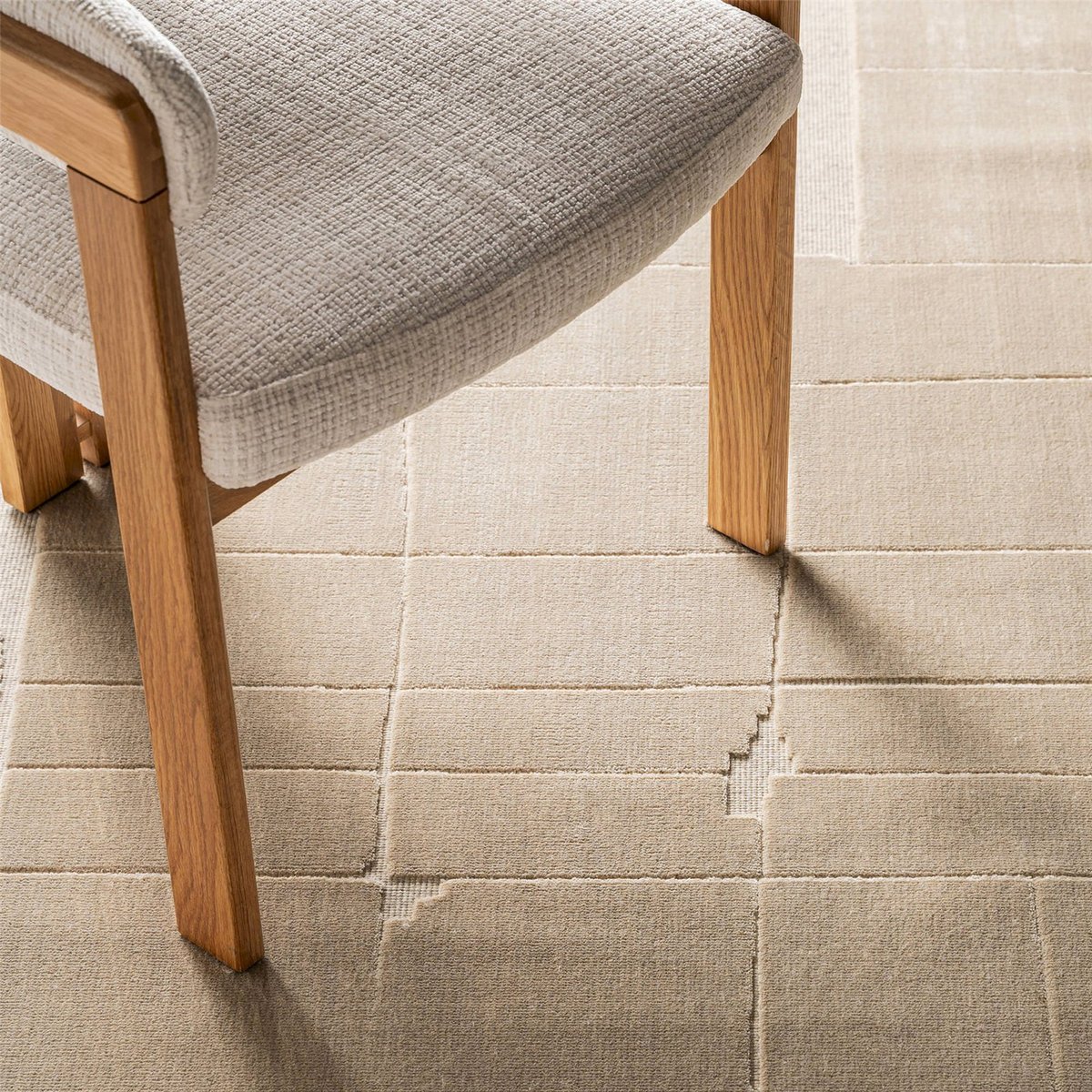 Tapis classique fait main, Style raffiné beige naturel doux et élégant, RECOLLECTION