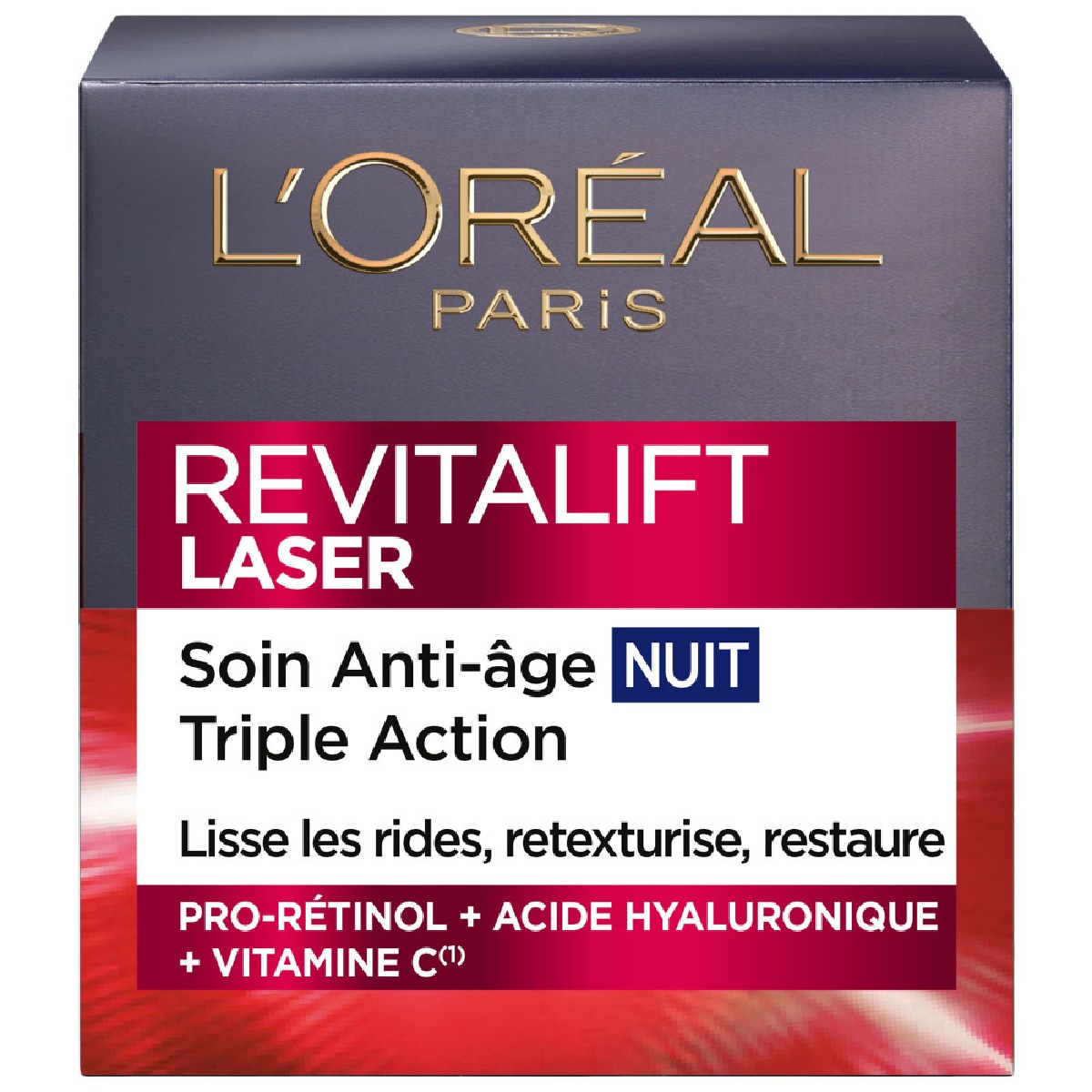 Soin Anti-Âge Nuit Revitalift Laser 50ml couleur unique, L'OREAL PARIS