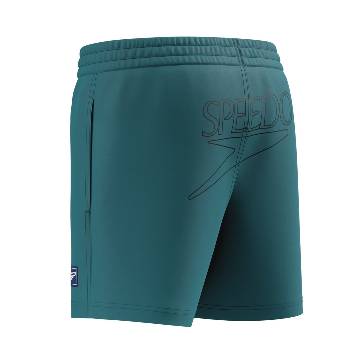 Short de bain à taille élastiquée motif/style logo CLASSIC vert, SPEEDO