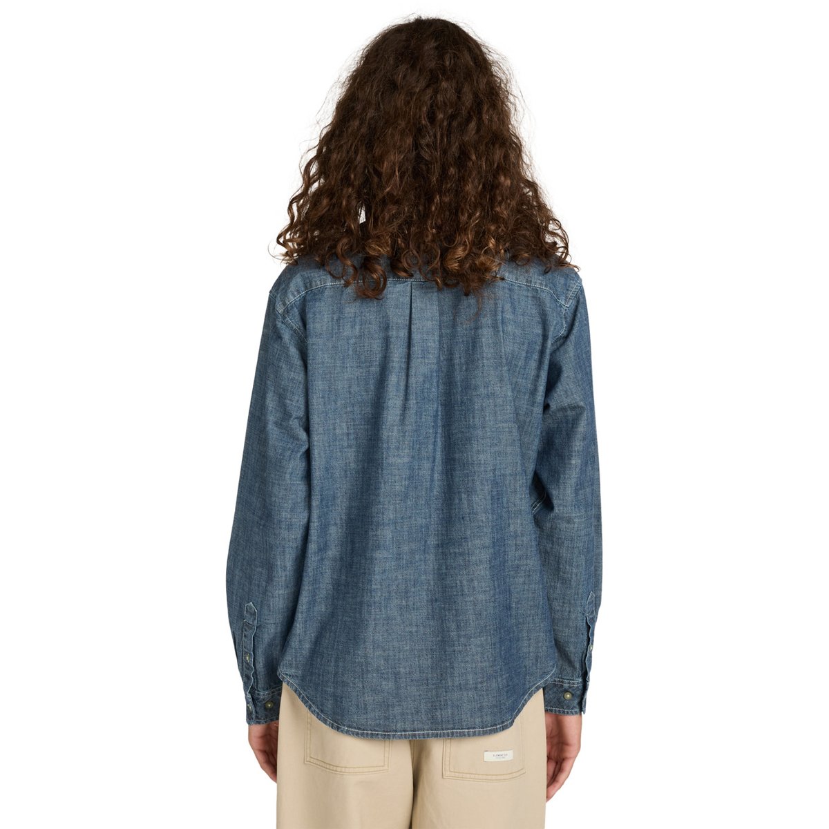 Chemise manches longues BUTTON DOWN REGULAR CHAMBRAY bleu chambray blue, ELEMENT