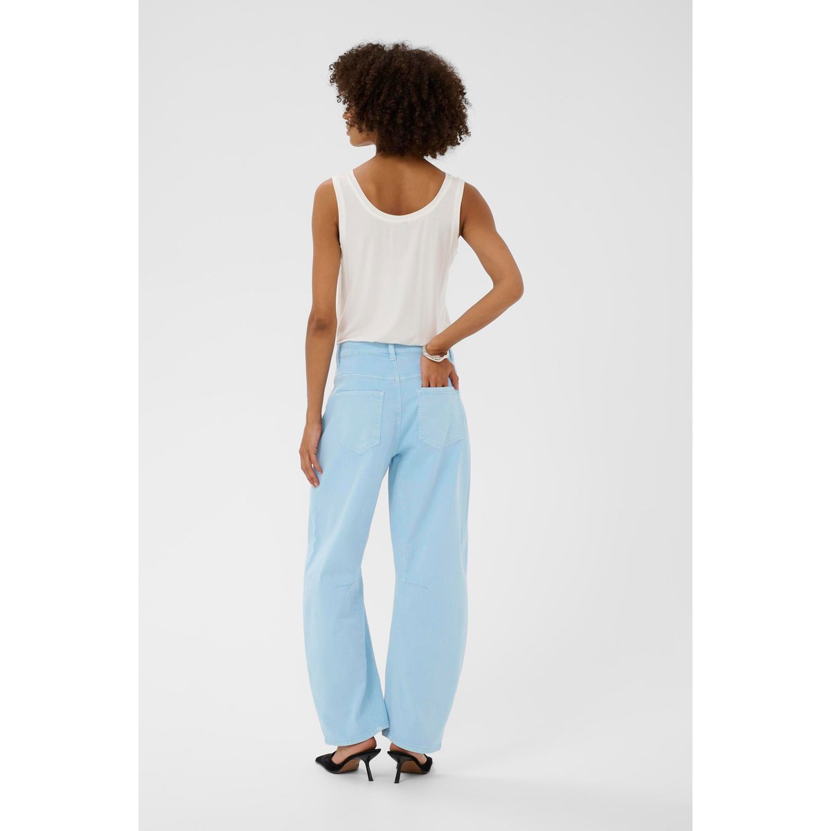 Pantalon casual bleu powder blue wash, CULTURE
