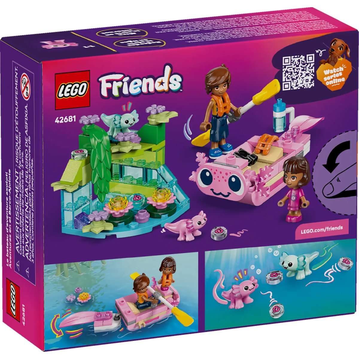 LEGO Friends - Le bateau d'aventures axolotl - 42681 multicolore, LEGO