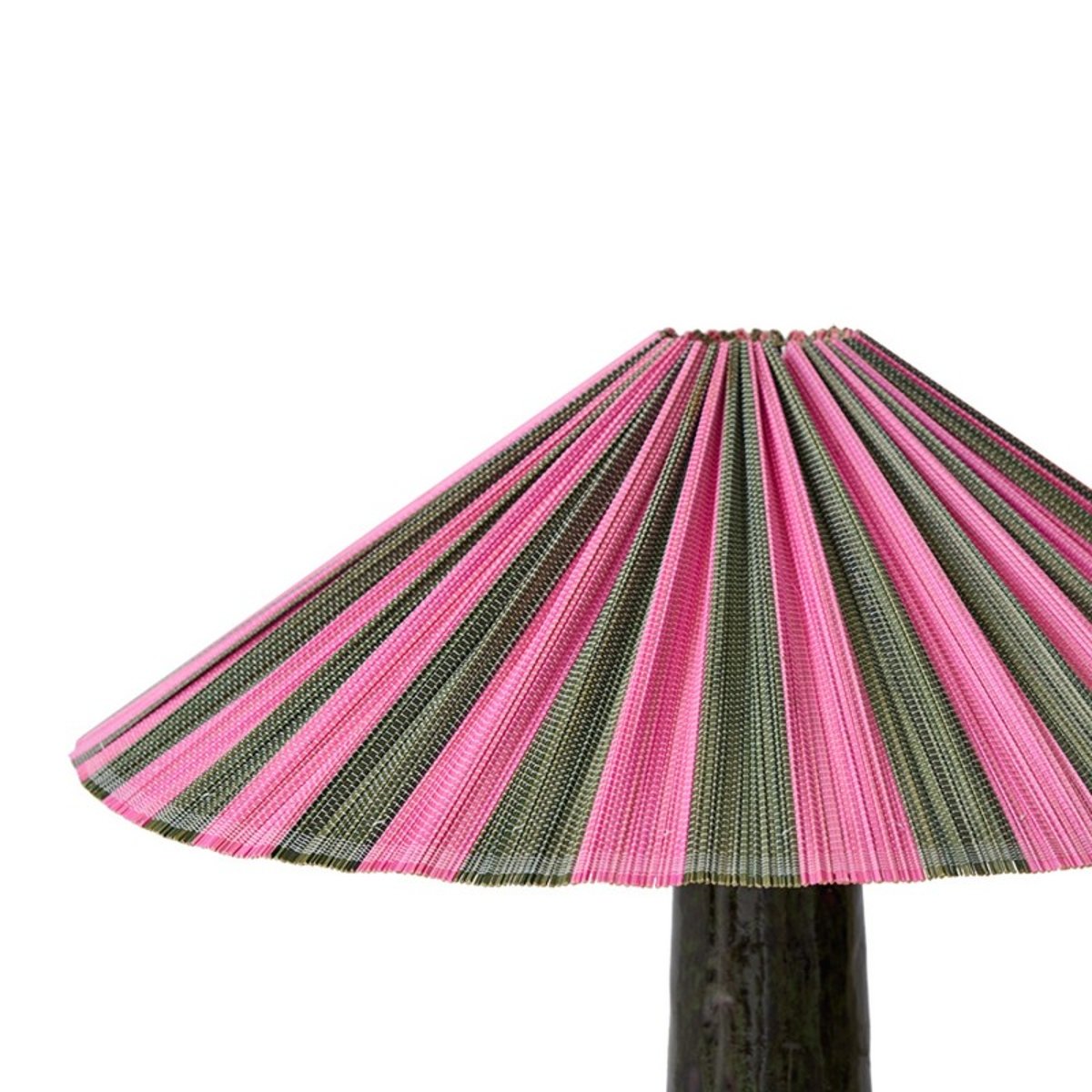 Abat-jour de lampe bambou rayures Camellia rose, HKLIVING