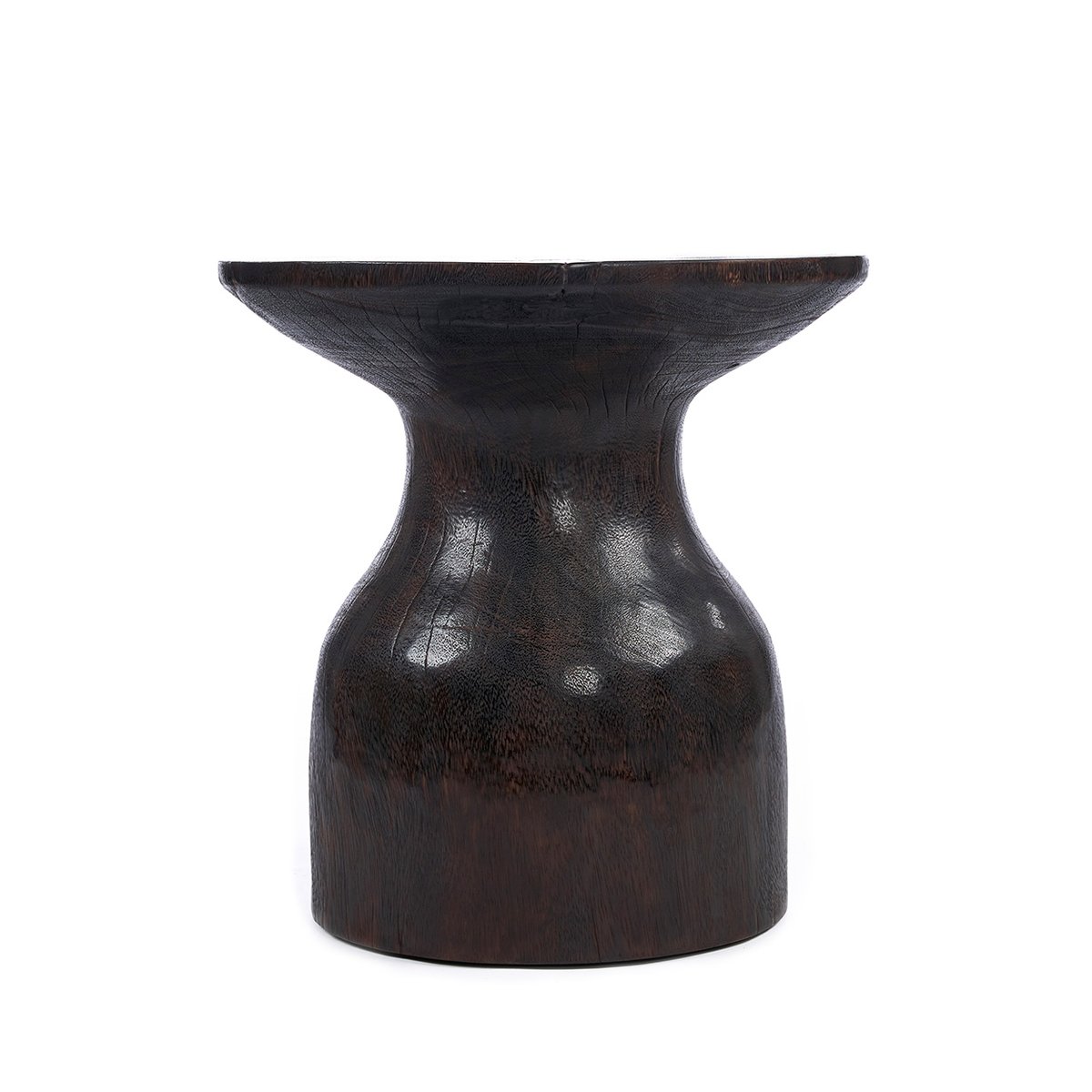 Table d’appoint en bois HOURGLASS marron foncé, BAZAR BIZAR