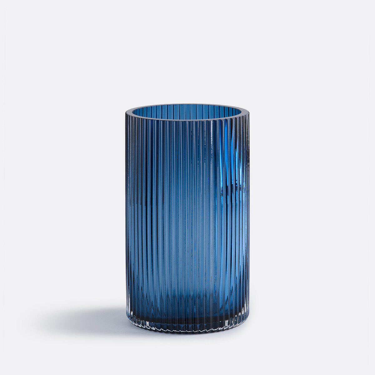 Jarra de vidro às riscas 22,5 cm, Marevia azul, LA REDOUTE INTERIEURS