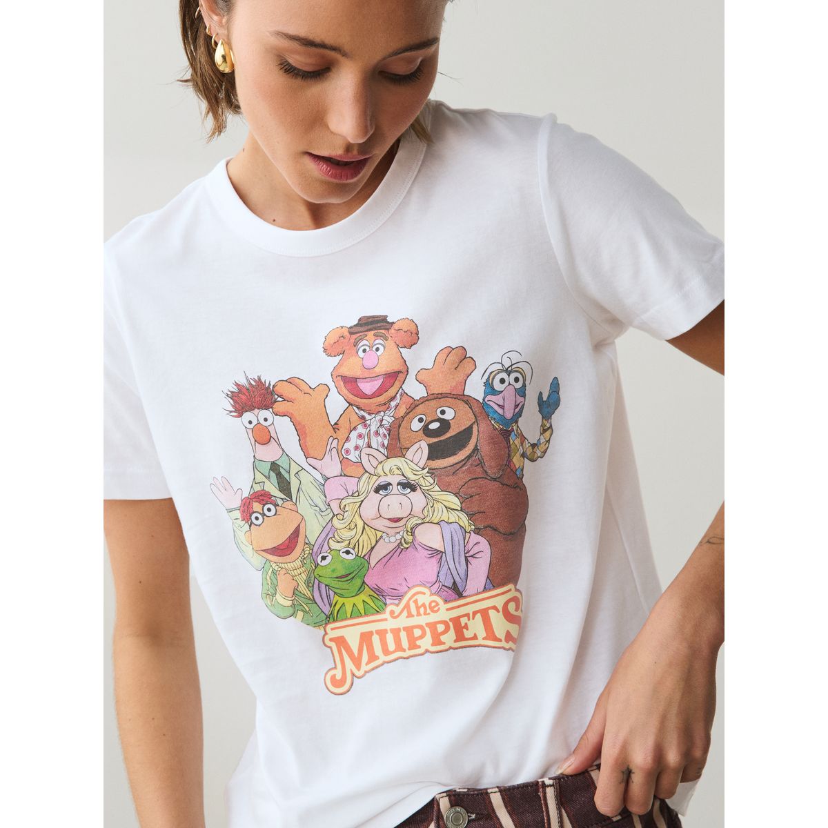 T-shirt à manches courtes the muppets blanc, NEXT