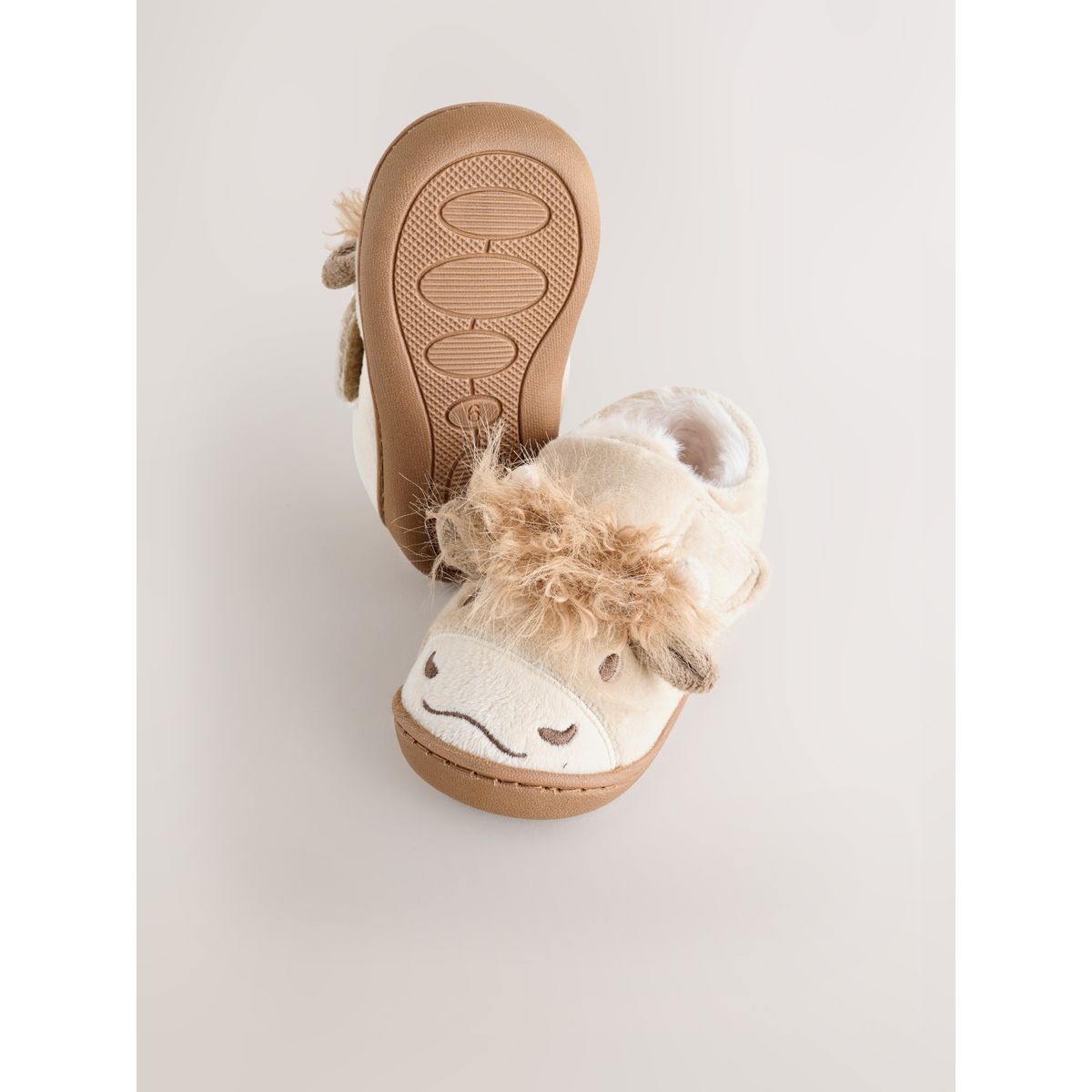 Chaussons à semelle cuvette et motif hamish naturel, NEXT