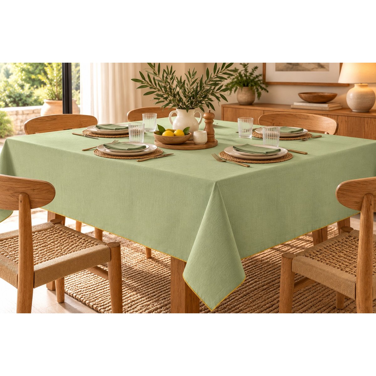 Nappe recyclée Esquisse Précieuse amande, EDEN