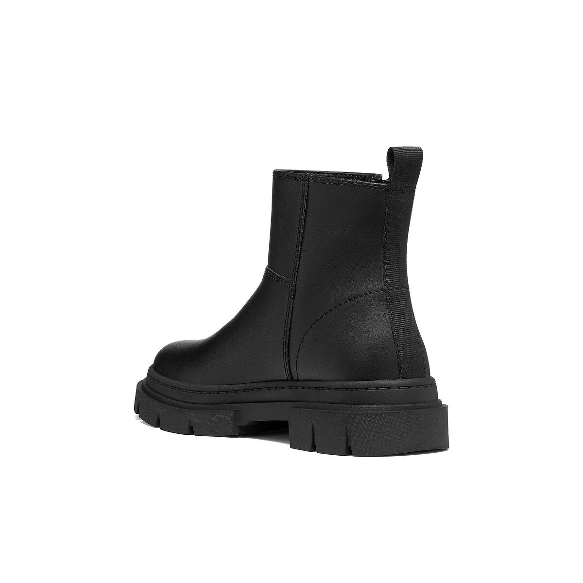 Bottines zippées en cuir, KARSYN noir, GEOX