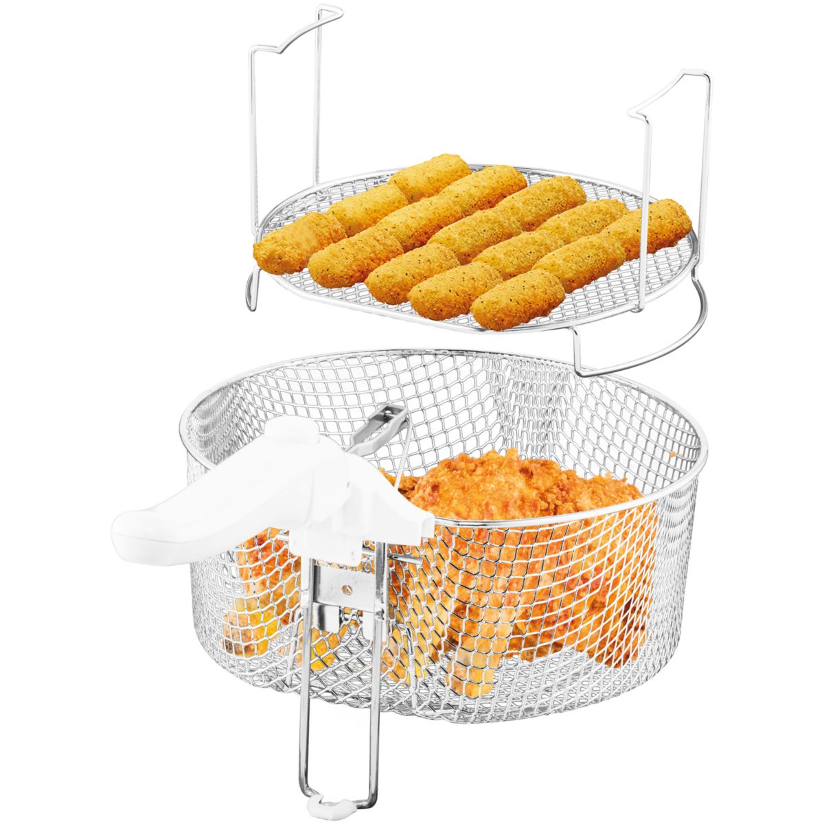 Friteuse Mega XXL 2Kg snacking AM481010 blanc, MOULINEX