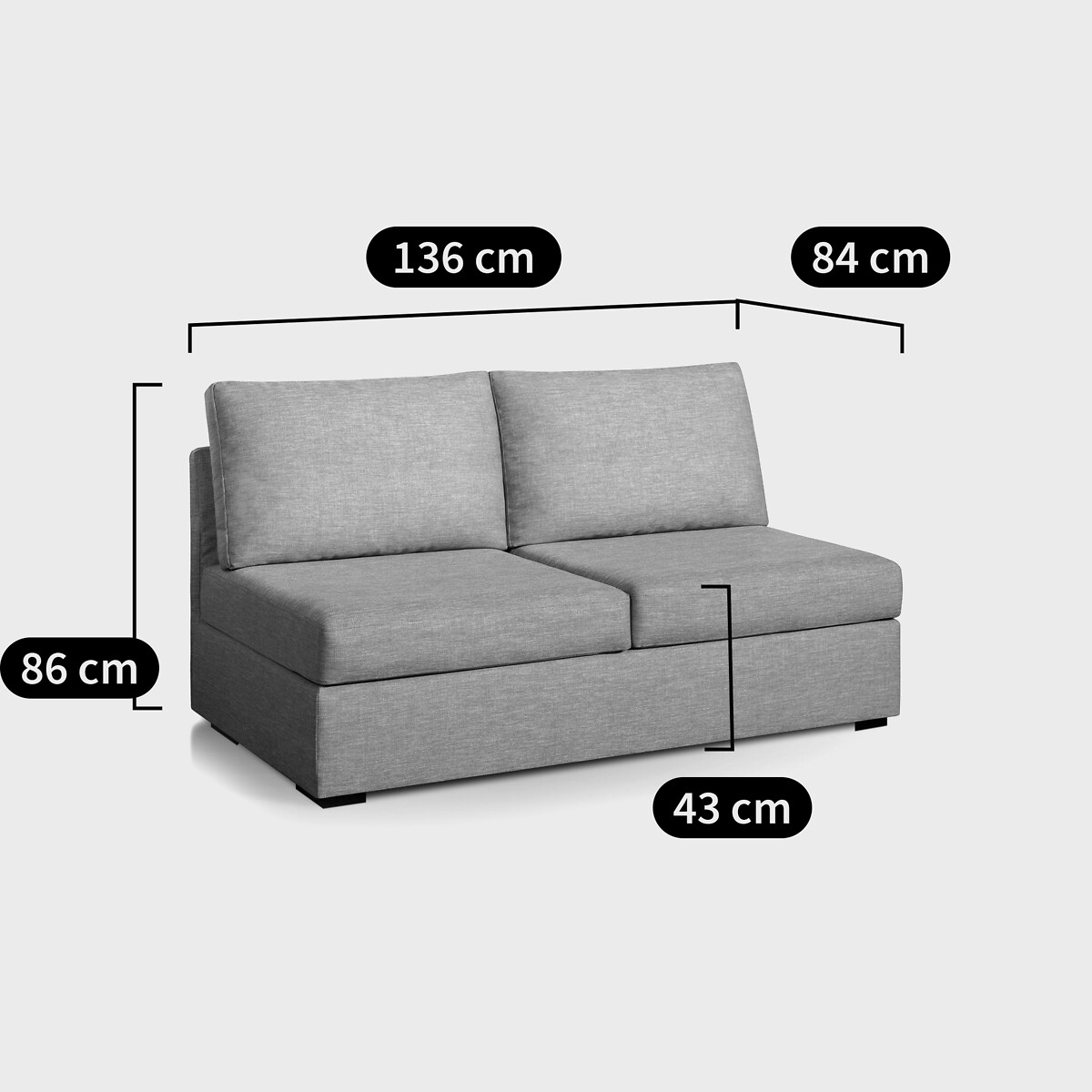 Banquette convertible Robin, chiné naturel, SO'HOME