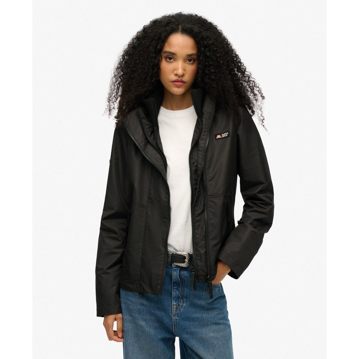 Veste à capuche Mountain Windbreaker noir, SUPERDRY