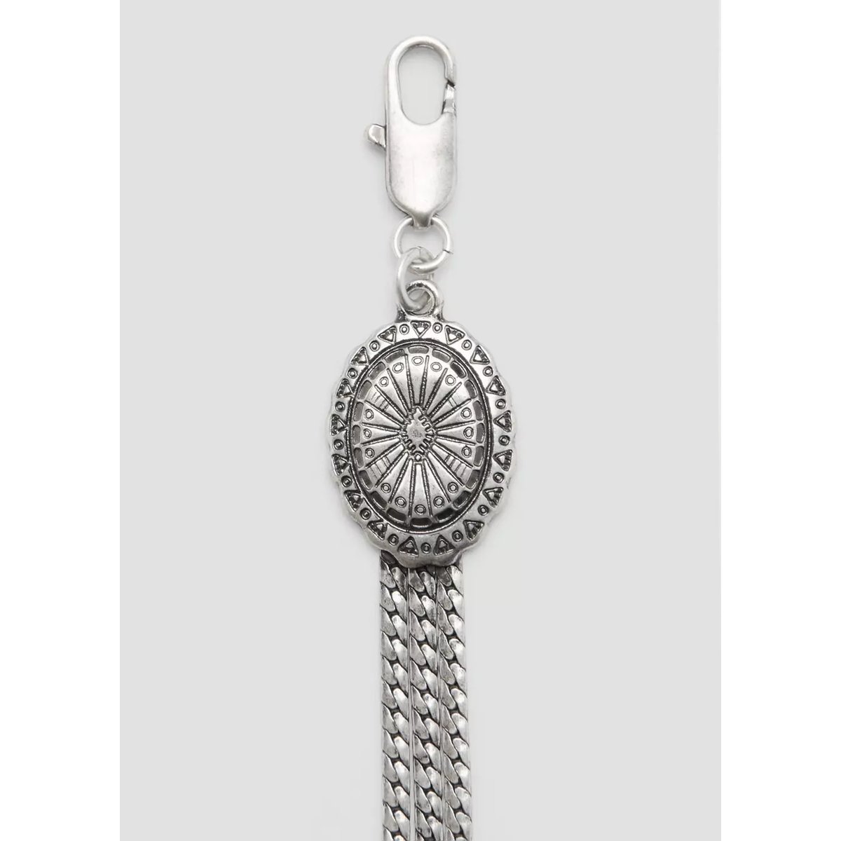 Ceinture chaînes détails gravés argent, MANGO