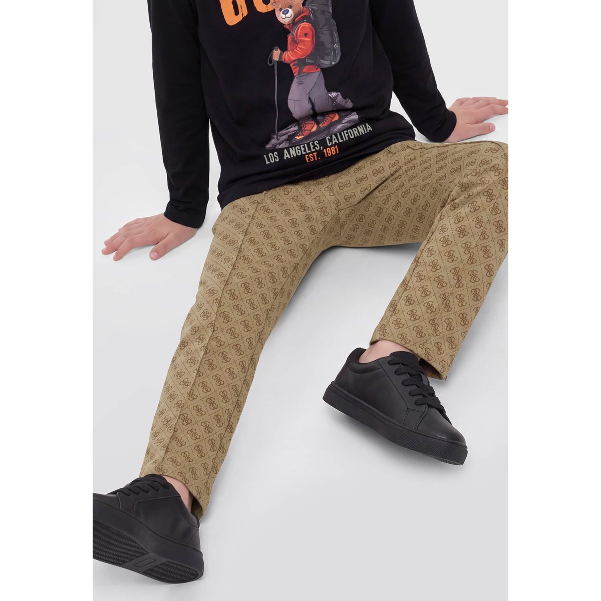 Joggers Avec Logo 4G beige, GUESS KIDS