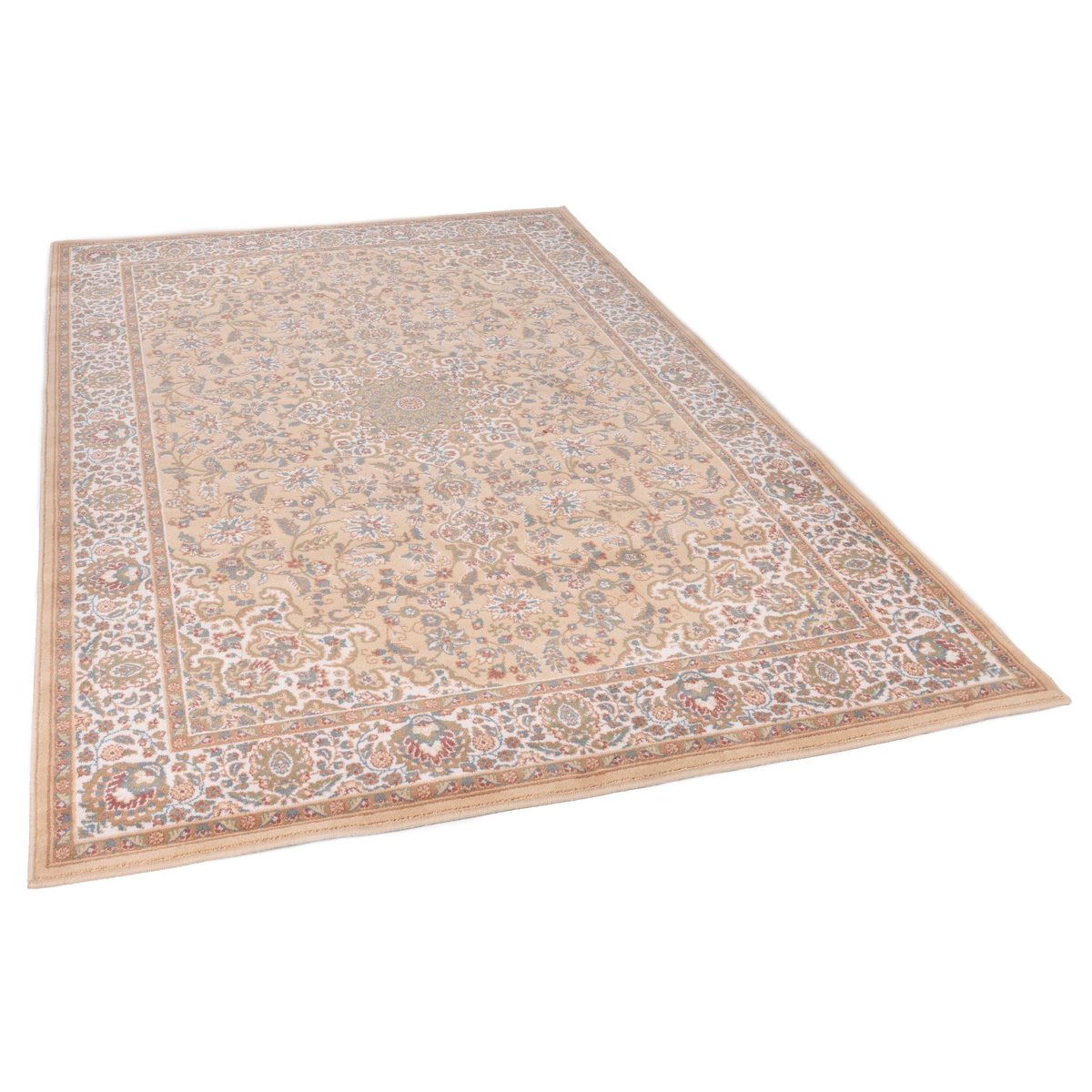Tapis d'orient floral - DOLNA sable, THEKO