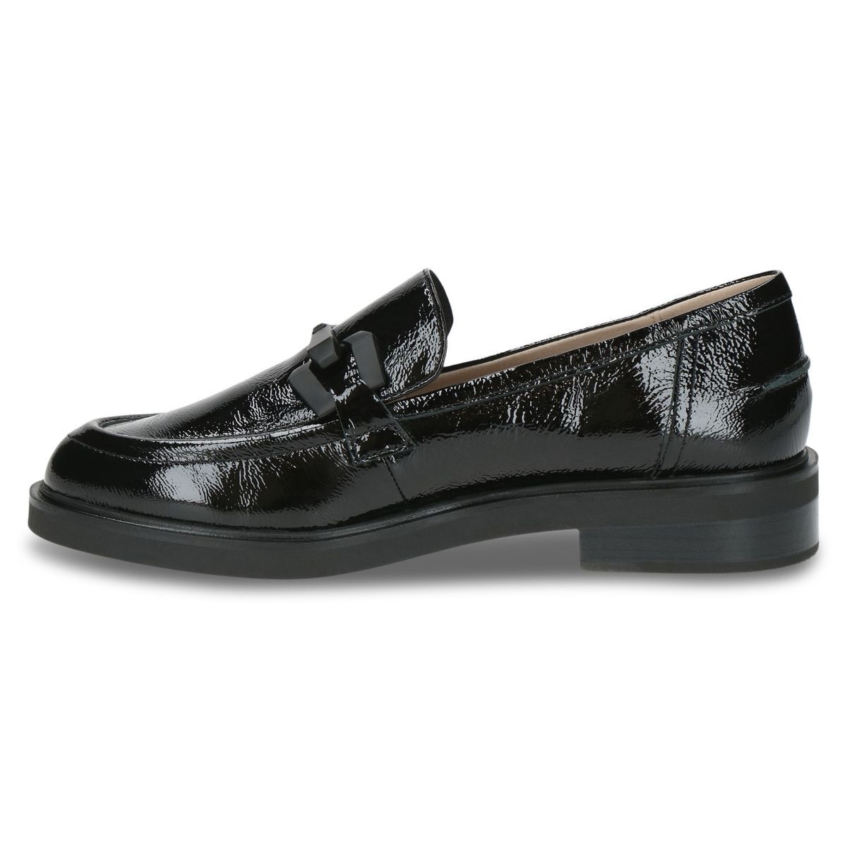 Slipper en cuir noir mat, CAPRICE