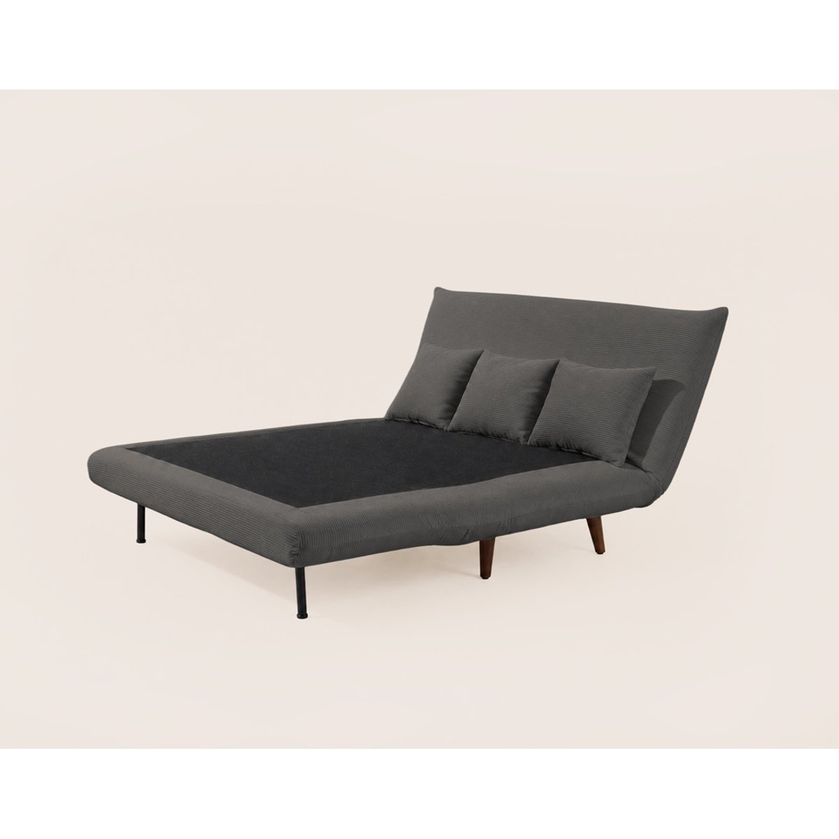 Banquette convertible clic-clac 2 places, LUMI gris, BEST MOBILIER