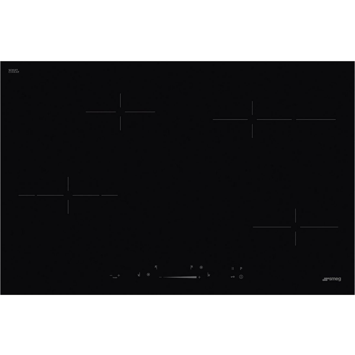 Plaque vitrocéramique SE484EMTD noir, SMEG