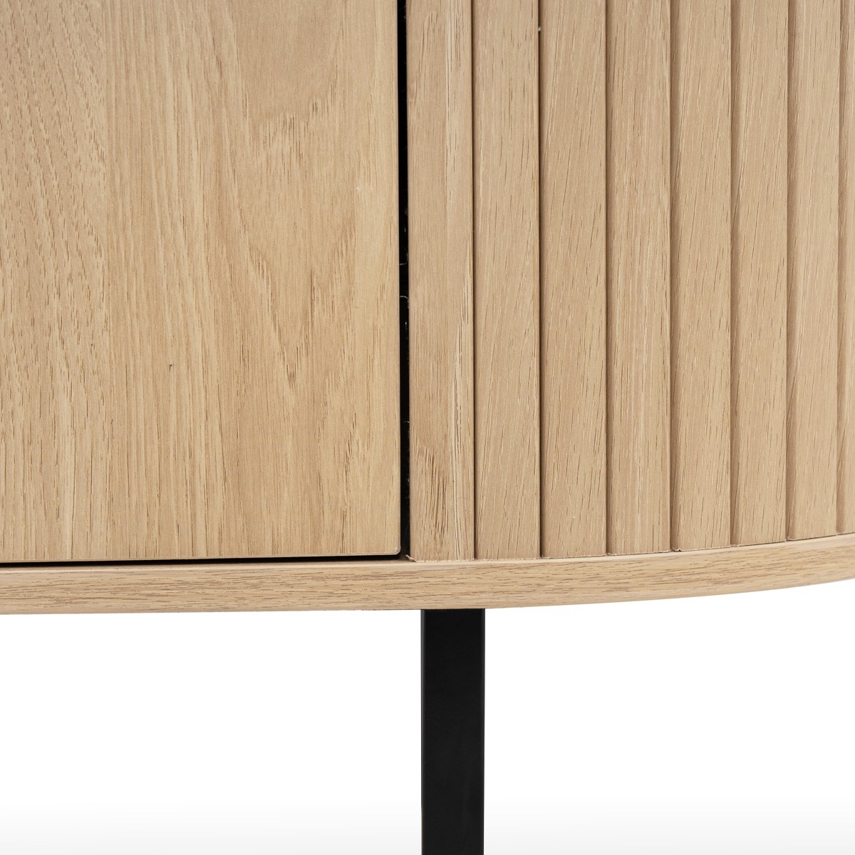 Meuble TV 2 portes 2 niches - JUNA chêne, HOMIFAB