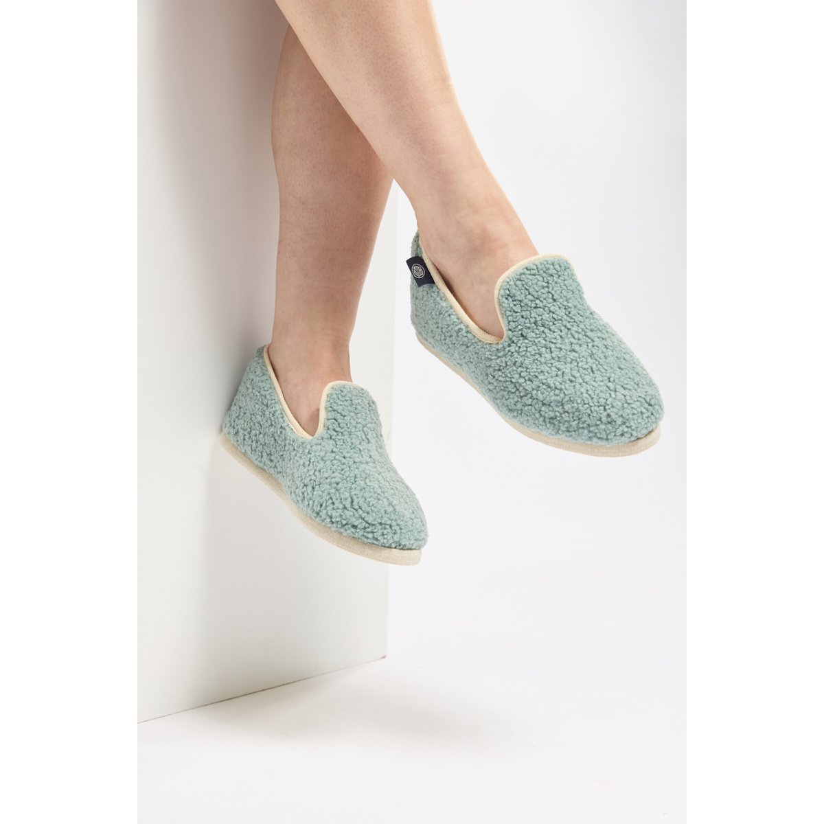 Chaussons unis sherpa en laine marsouin, ARMOR-LUX