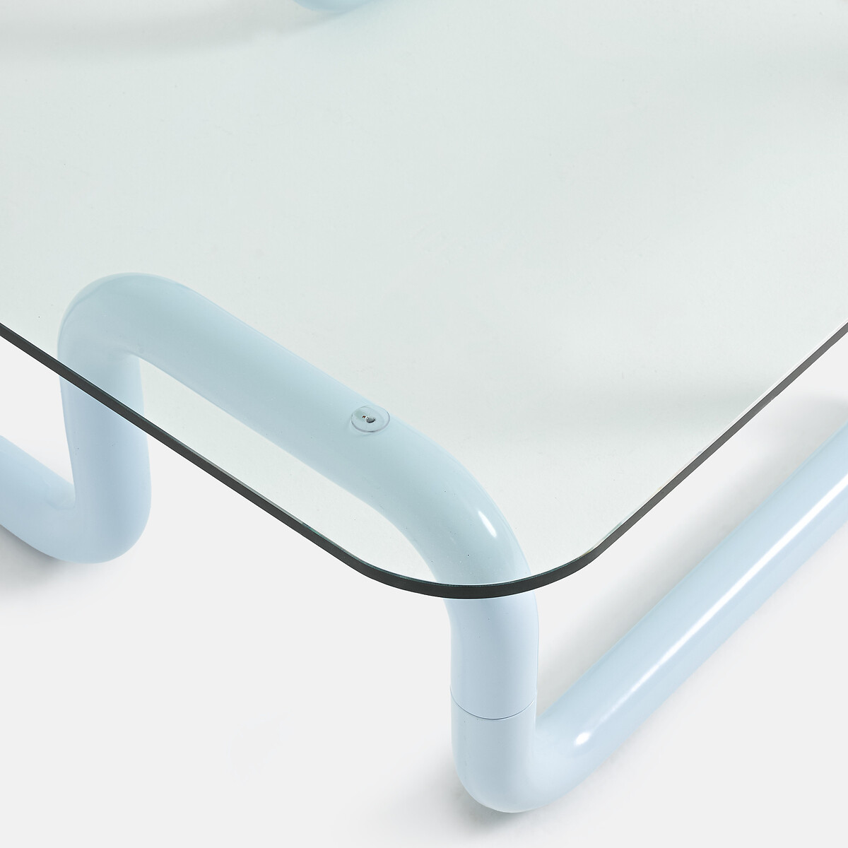 Table basse en verre et en métal acier, TOLORA bleu, LA REDOUTE INTERIEURS