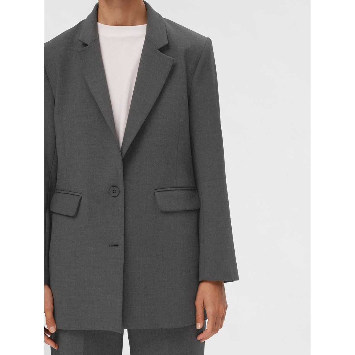 Blazer dark grey melange, SELECTED
