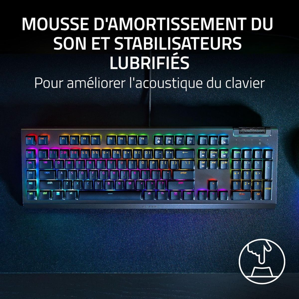 Clavier gamer BLACKWIDOW V4 X SWITCH JAUNE couleur unique, RAZER