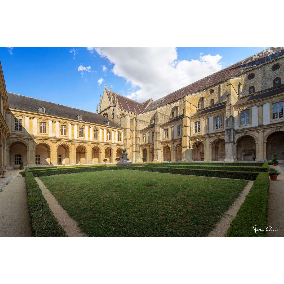 Tableau Mural Cour Abbaye Saint-rémi De Reims ARCHITECTURE tableaux sur toile-multicolore, CEANOTHE